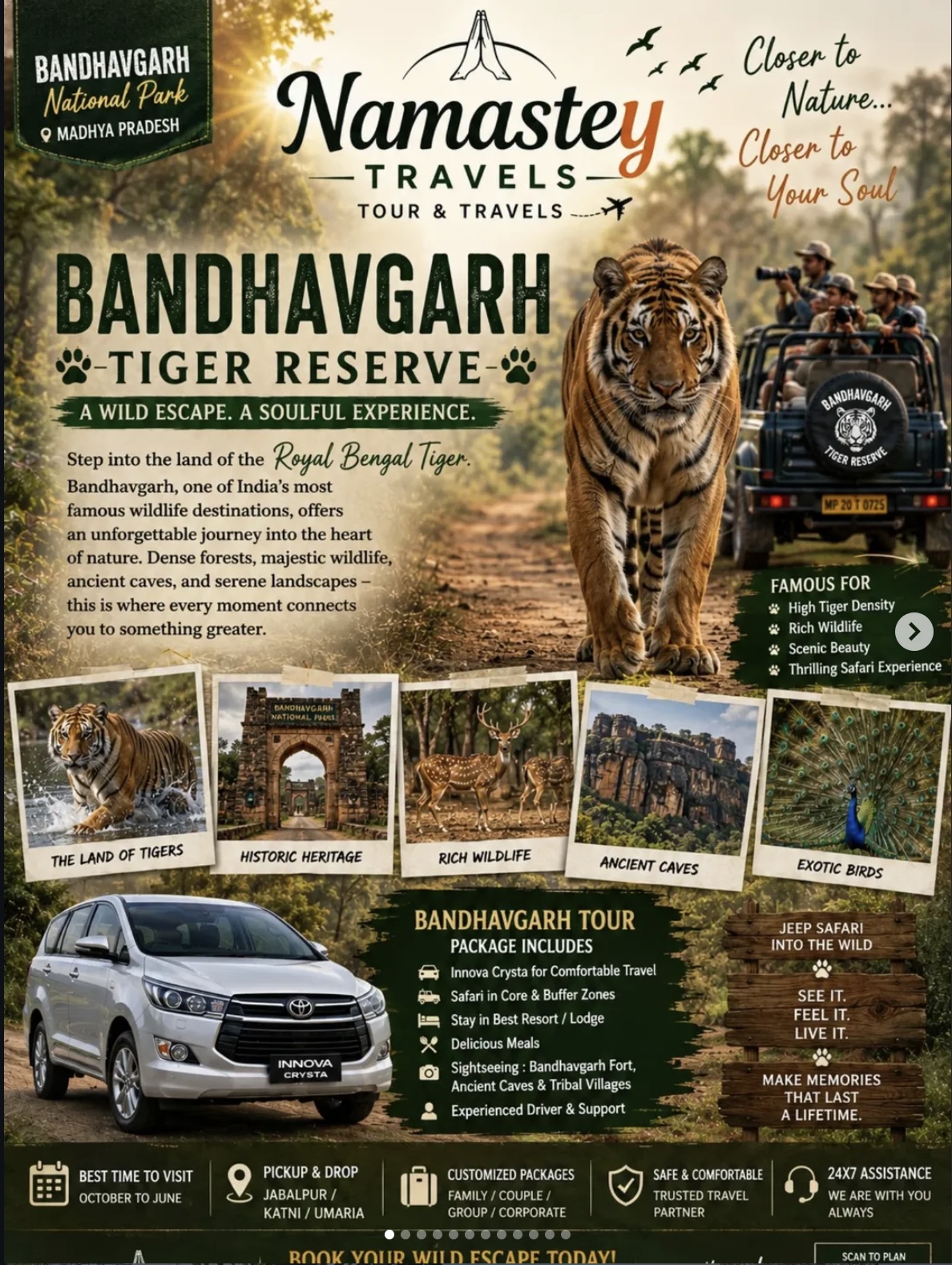 Bandhavgarh Tiger Reserve wildlife tour