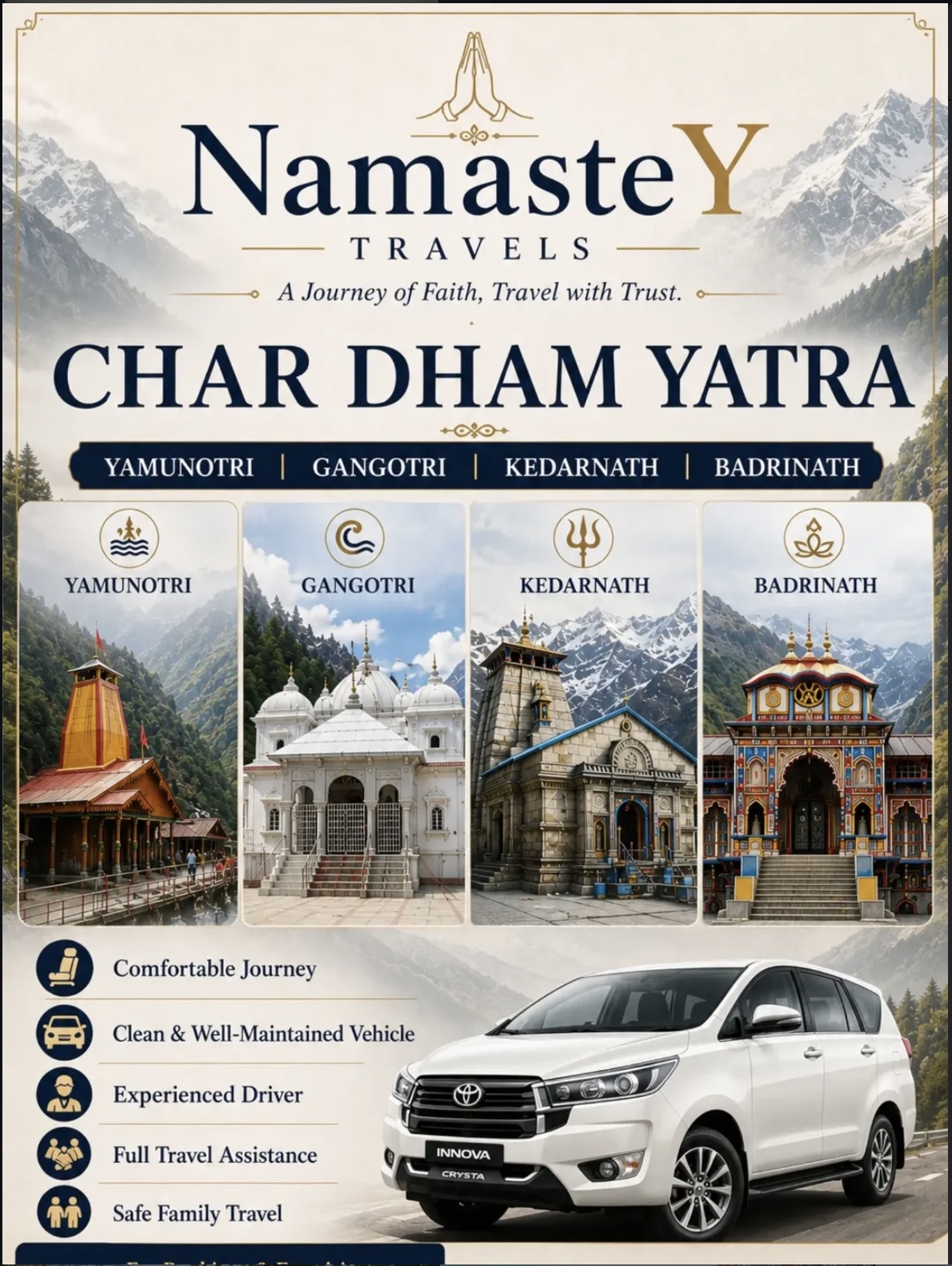 Char Dham Yatra — Yamunotri, Gangotri, Kedarnath, Badrinath
